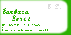 barbara berei business card